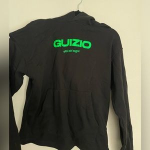 Danielle Guizio black hoodie sweatshirt